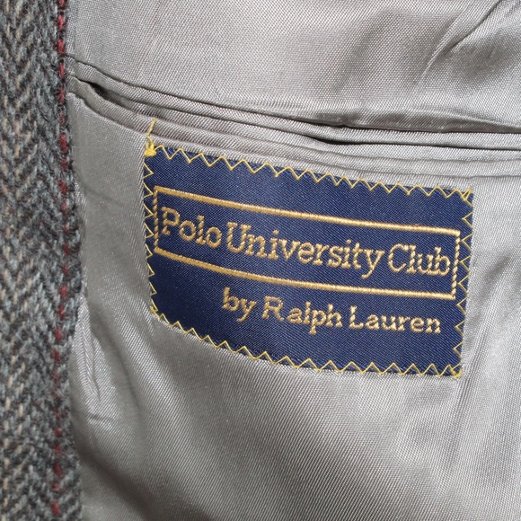 *Polo by Ralph Lauren Gray Virgin Wool 2-Button Jacket Sport Coat Size - Picture 4 of 9